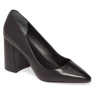 CHARLES BY CHARLES DAVID "Verse"   Black Leather‎ Heels Pumps - Size 7 1/2